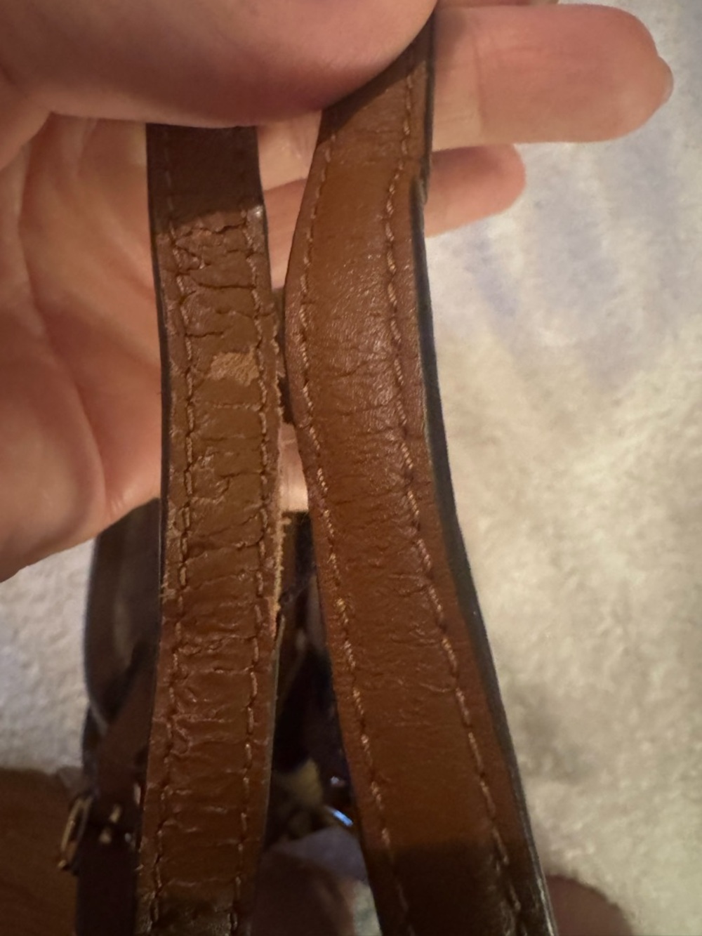 Michael Kors Brown MK Logo Shoulder Bag with Gold Hardware - Picture 8 of 8